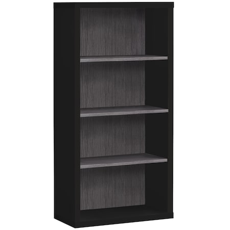 Monarch Specialties Bookshelf, Bookcase, Etagere, 5 Tier, 48"H, Office, Bedroom, Laminate, Black, Grey, Contemporary I 7407